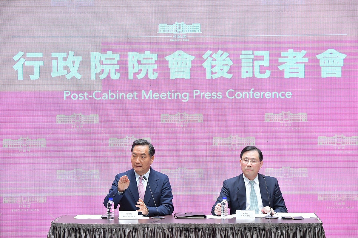 行政院今（9）天舉辦院會後記者會。 圖：行政院提供