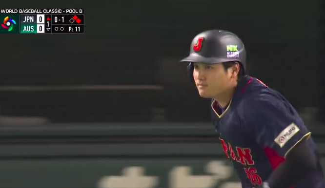 世界棒球經典賽預賽B組的日本隊今天在東京巨蛋迎戰澳洲，日本終場7比1獲勝，以預賽4場全勝之姿晉級8強賽，其中大谷翔平更擊出3分砲。 圖：翻攝自MLB Taiwan 美國職棒大聯盟臉書