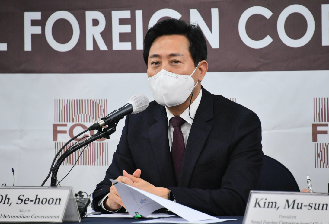 南韓首爾市長吳世勳 ( Oh Se-hoon )。 圖 :翻攝自南韓首爾政府官方推特