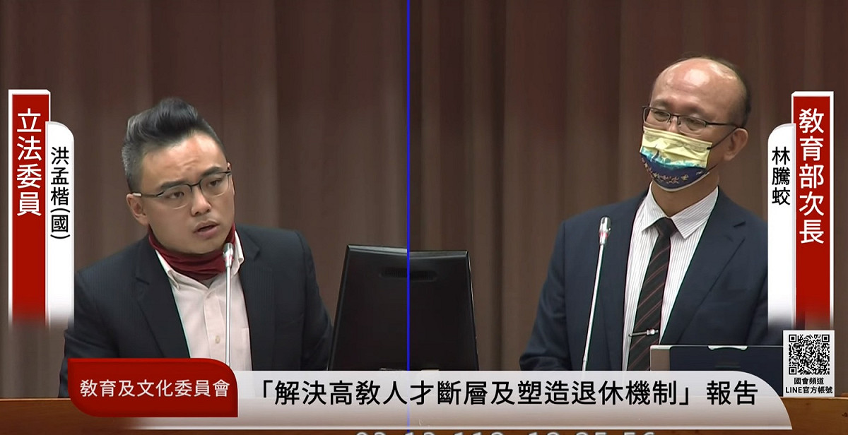 國民黨立委洪孟楷要求體育署一個月內針對WBC打完後的球場面、制度面以及爭取主辦下屆資格賽部分給洪孟楷與教文委員會一份書面報告。 圖：擷取自國會頻道