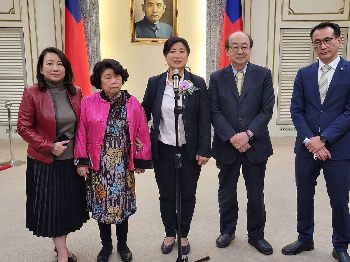 柯建銘下午出席蔡培慧就職典禮。 圖：陳佩君／攝