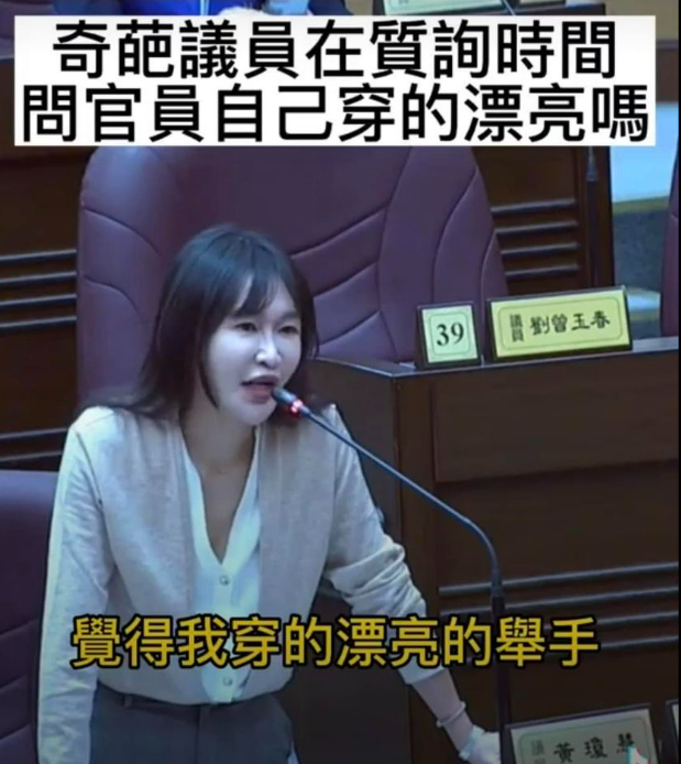 新科桃園市議員黃瓊慧日前在議會質詢時的言論，遭網友擷取部分片段po網攻擊。 圖:翻攝自黃瓊慧臉書