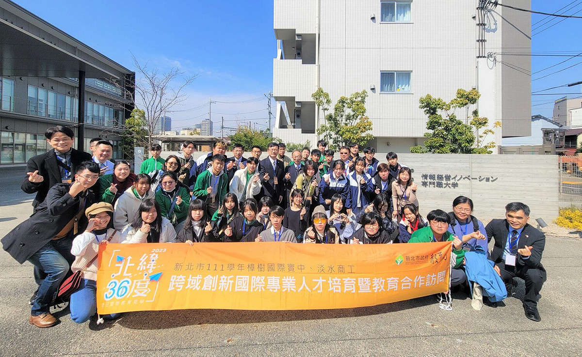 新北市團員於IU大學合影。 圖：新北市教育局提供