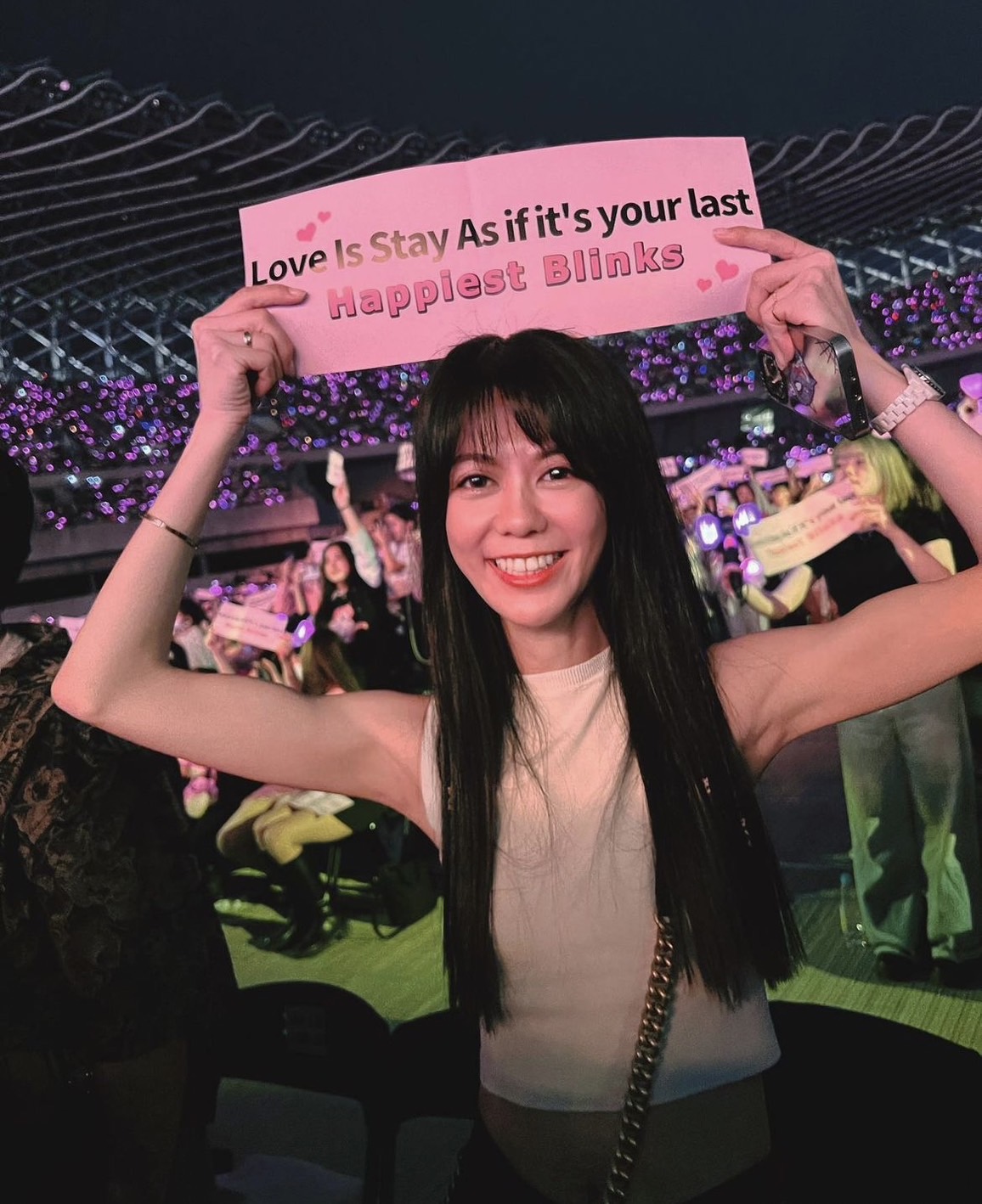 白癡公主分享去參加BLACKPINK演唱會心得。 圖：翻攝自白癡公主IG