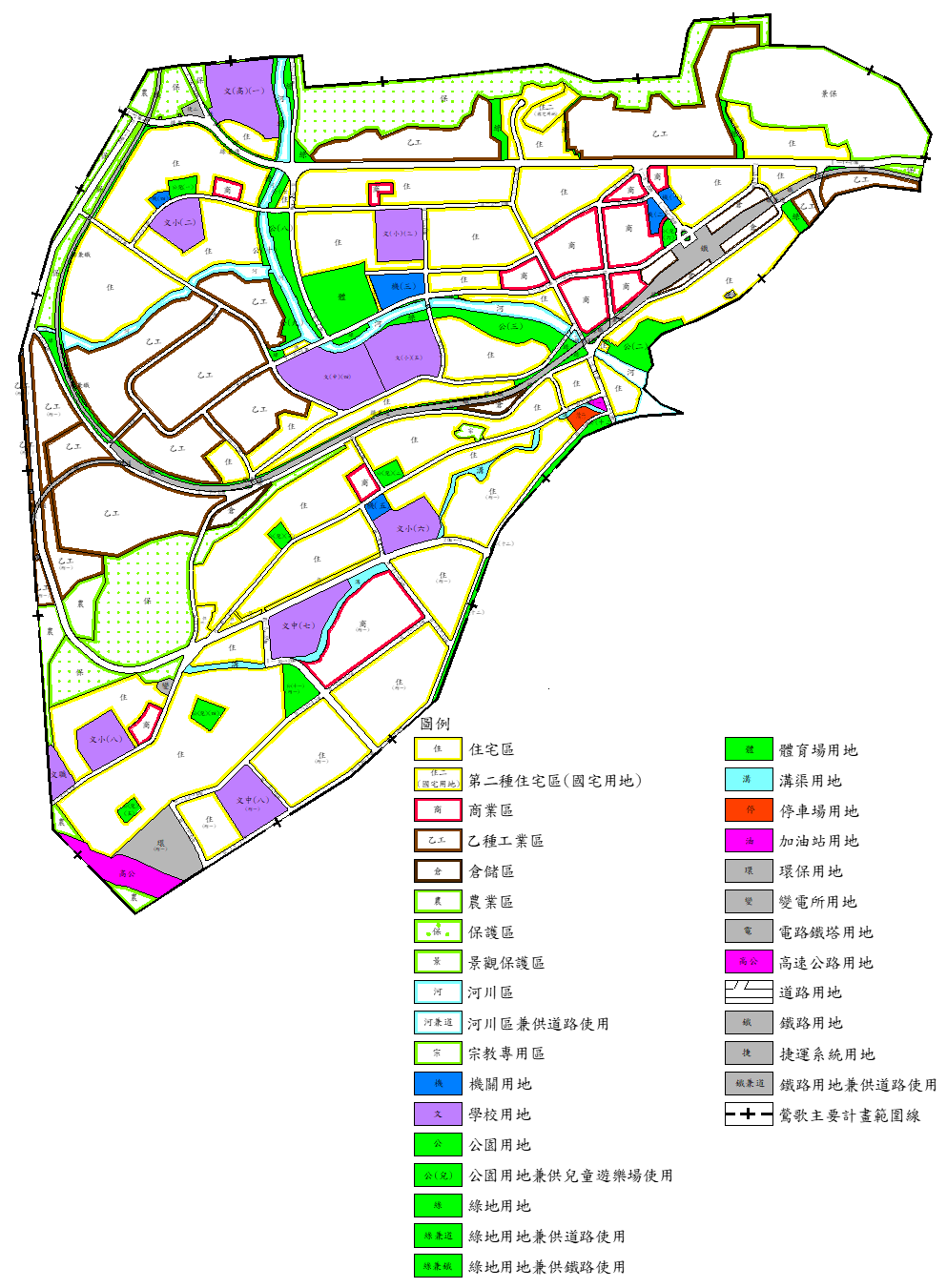 鶯歌都市計畫第三次通盤檢討變更後示意圖。 圖：新北市城鄉局提供