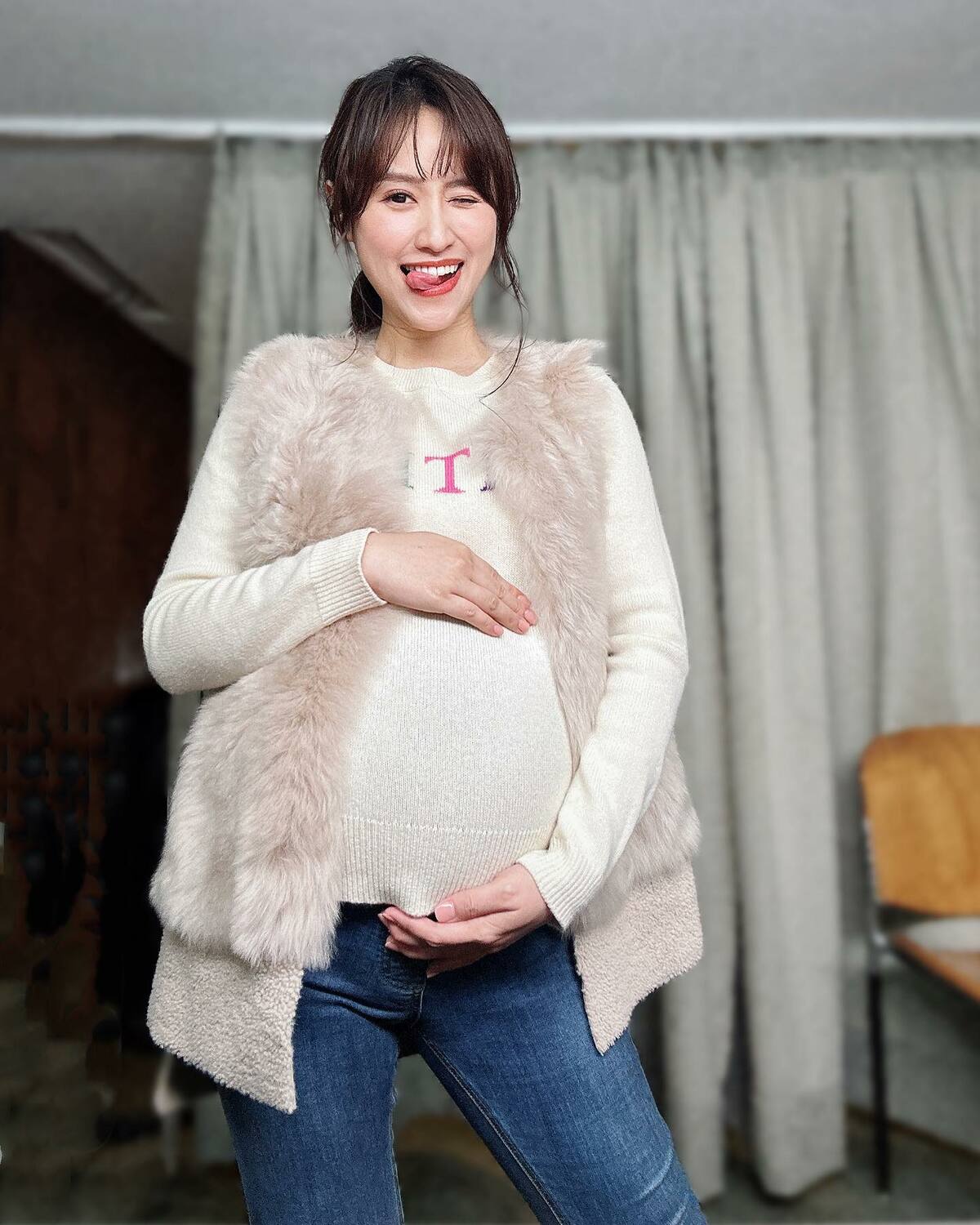 吳姍儒（Sandy）在去年9月發文公佈已經懷孕五個月的喜訊。 圖：翻攝自FB/吳姍儒 Sandy Wu