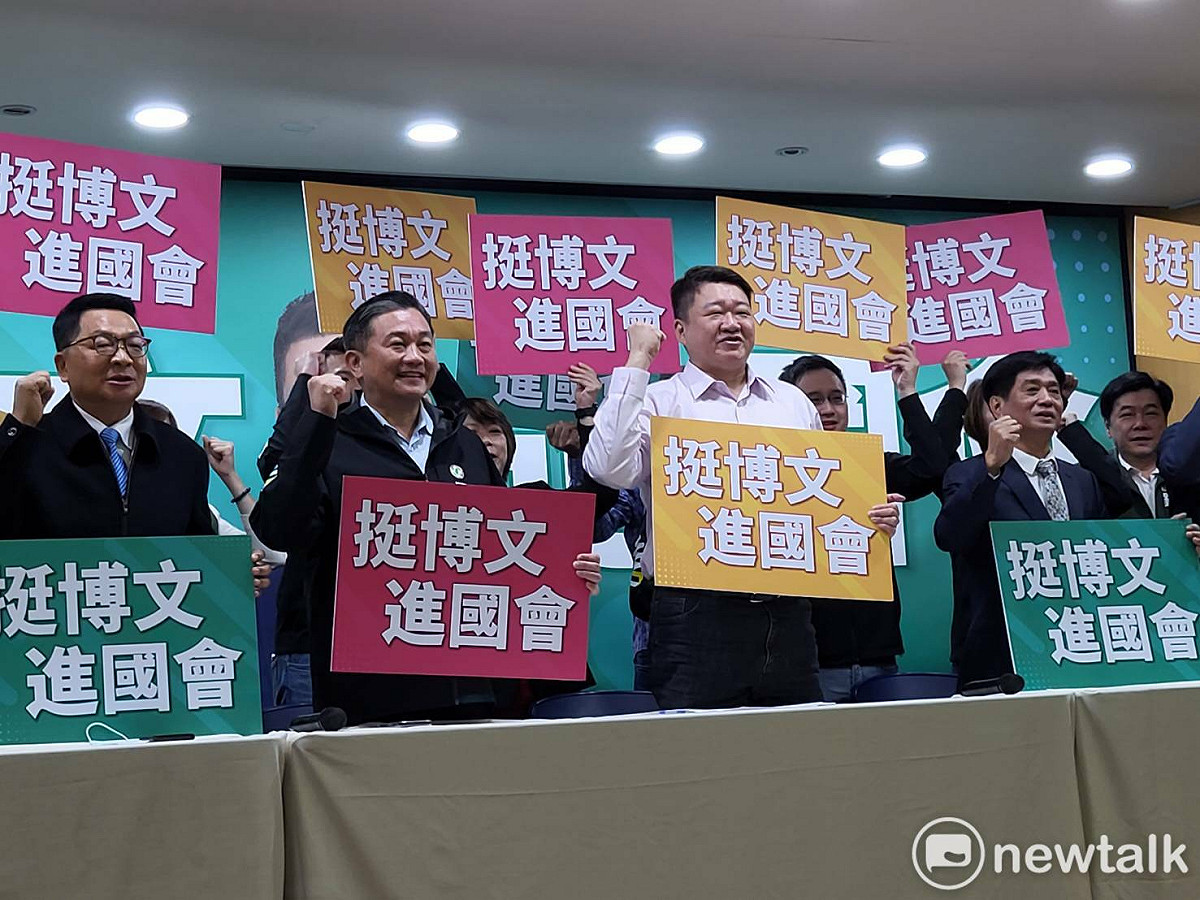 何博文今天宣布轉戰新北第一選舉區。 圖：陳佩君／攝
