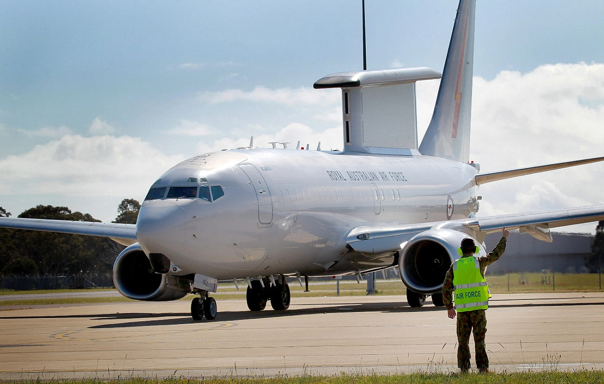 E-7「楔尾鷹」(Wedgetail)空中預警機。 圖：翻攝Royal Australian Air Force