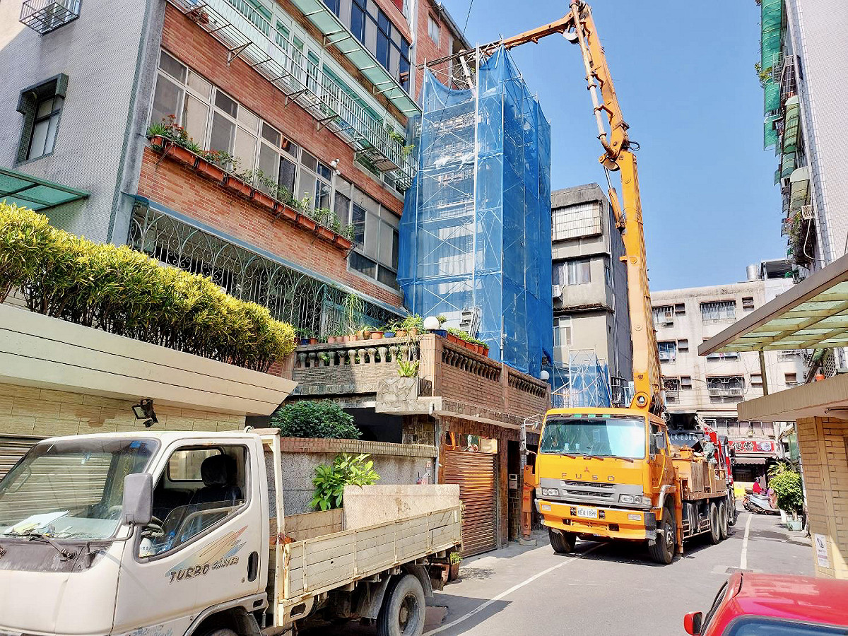 社區積極推動，電梯外觀已有雛型。 圖：新北市都更處提供