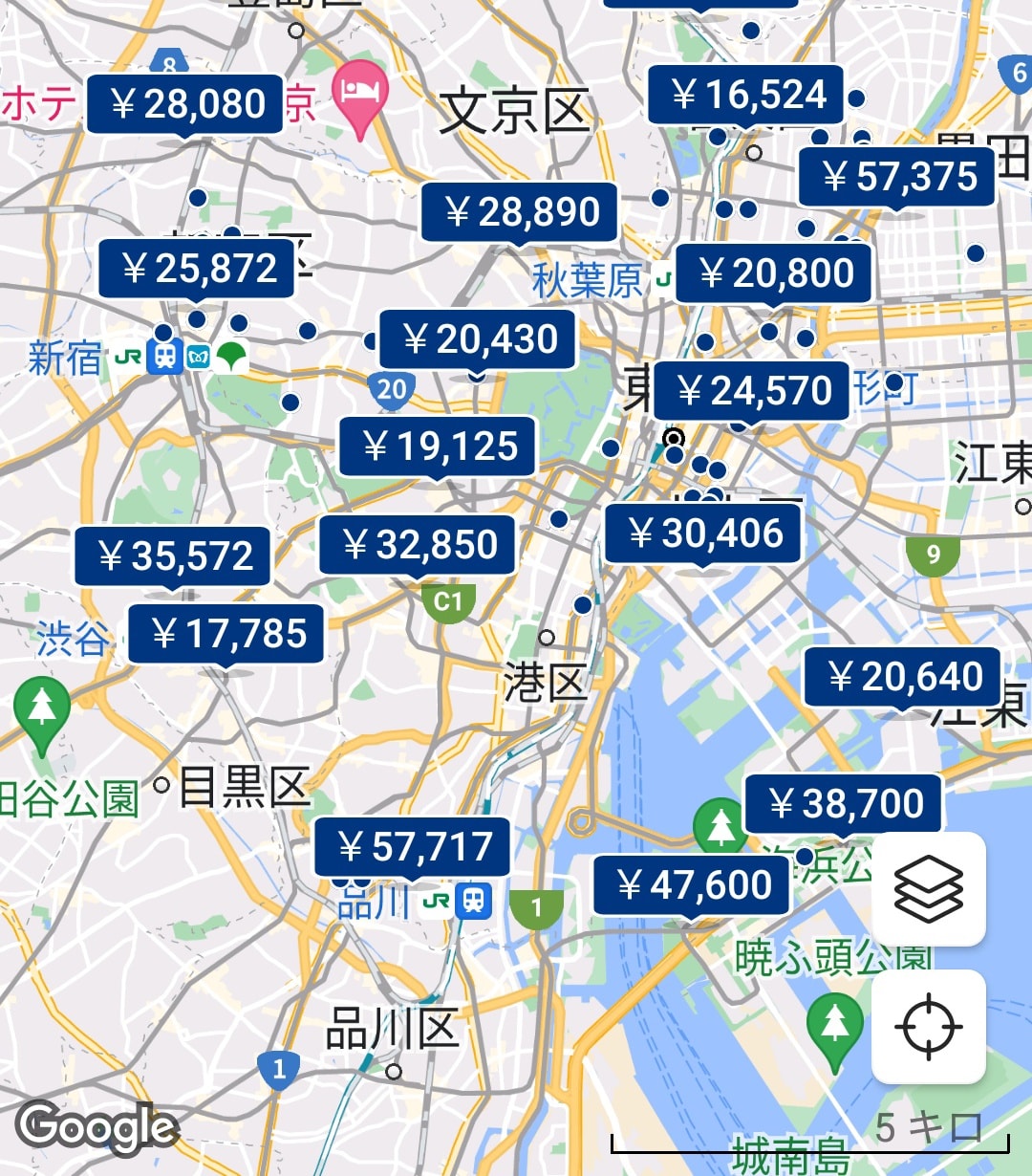 最近東京的飯店價格大漲，以前一晚只要台幣1500元的房間，現在要台幣5000元左右。 圖：取自日本人的歐吉桑臉書