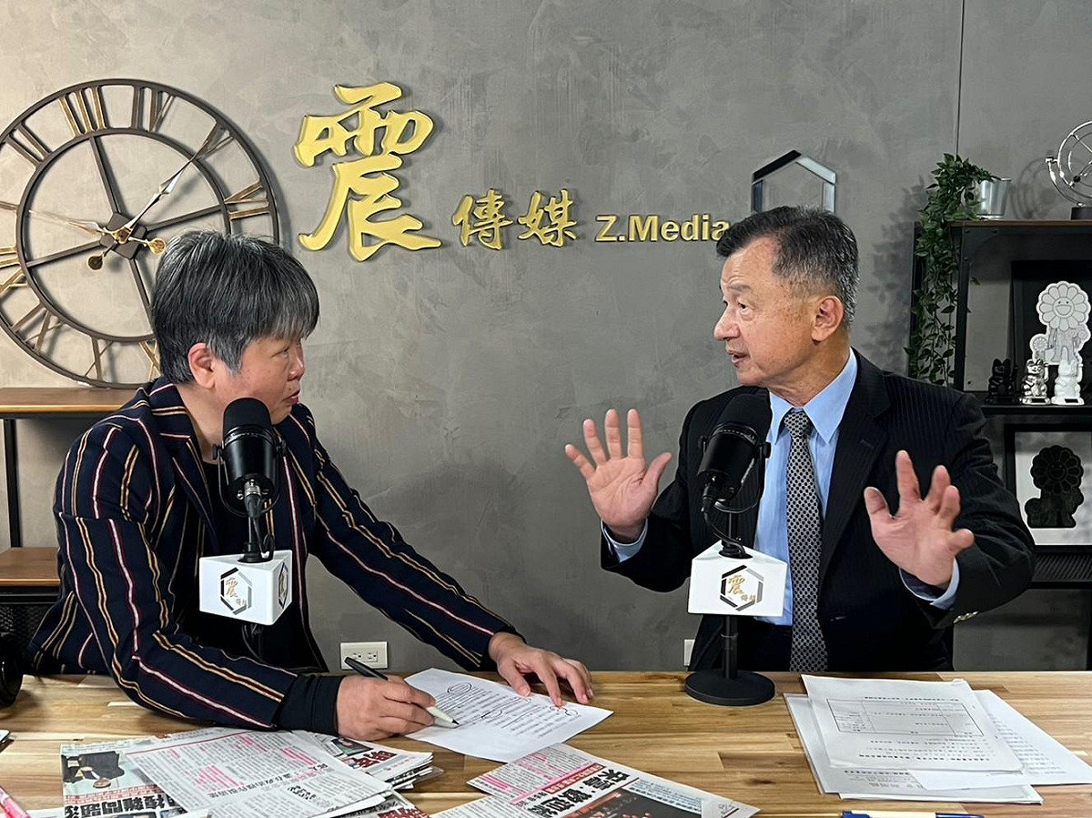 大陸委員會主委邱太三今（24）日接受網路節目專訪。 圖：《震傳媒》提供