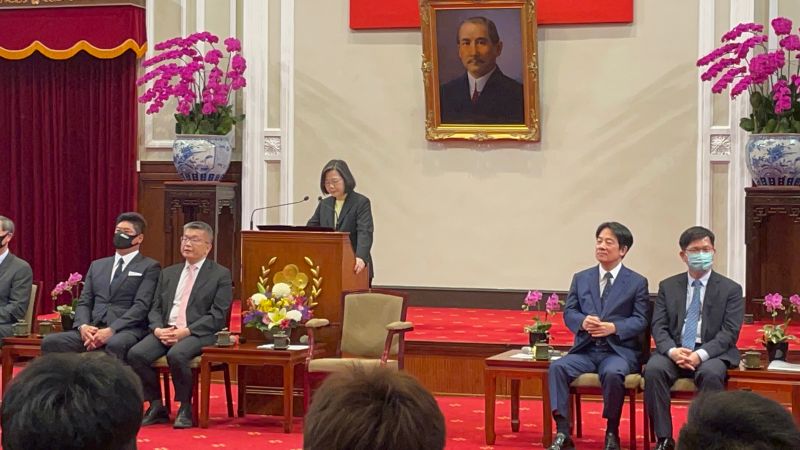 總統蔡英文接見中信兄弟。 圖／吳政紘攝