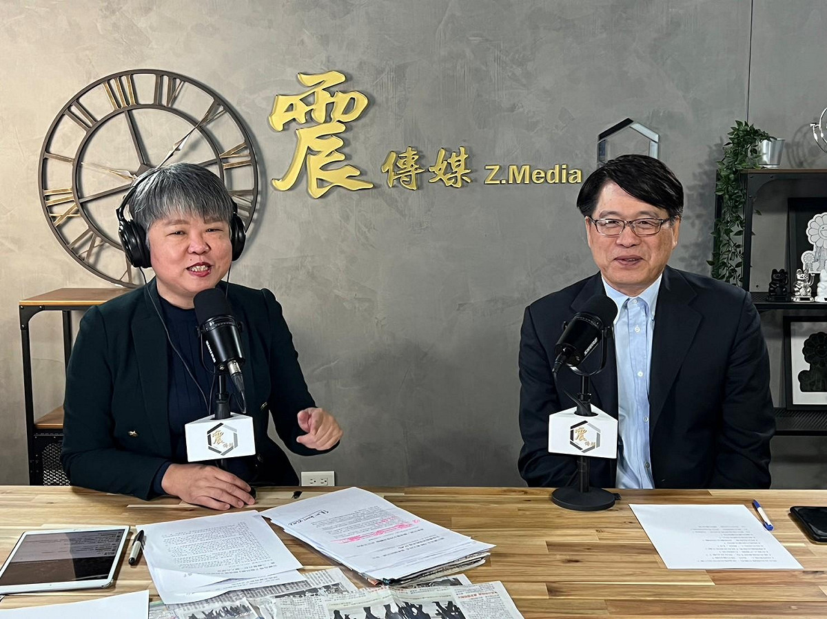 台灣民意基金會董事長游盈隆今（2）8日接受震傳媒《新聞不芹菜》主持人黃光芹訪問 圖：震傳媒提供