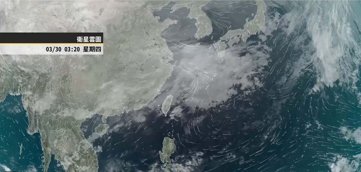 天氣風險公司分析師歐宗學表示，中部以北地區以及東半部地區雲量較多，有短暫陣雨的機會。 圖：翻攝自天氣風險公司臉書