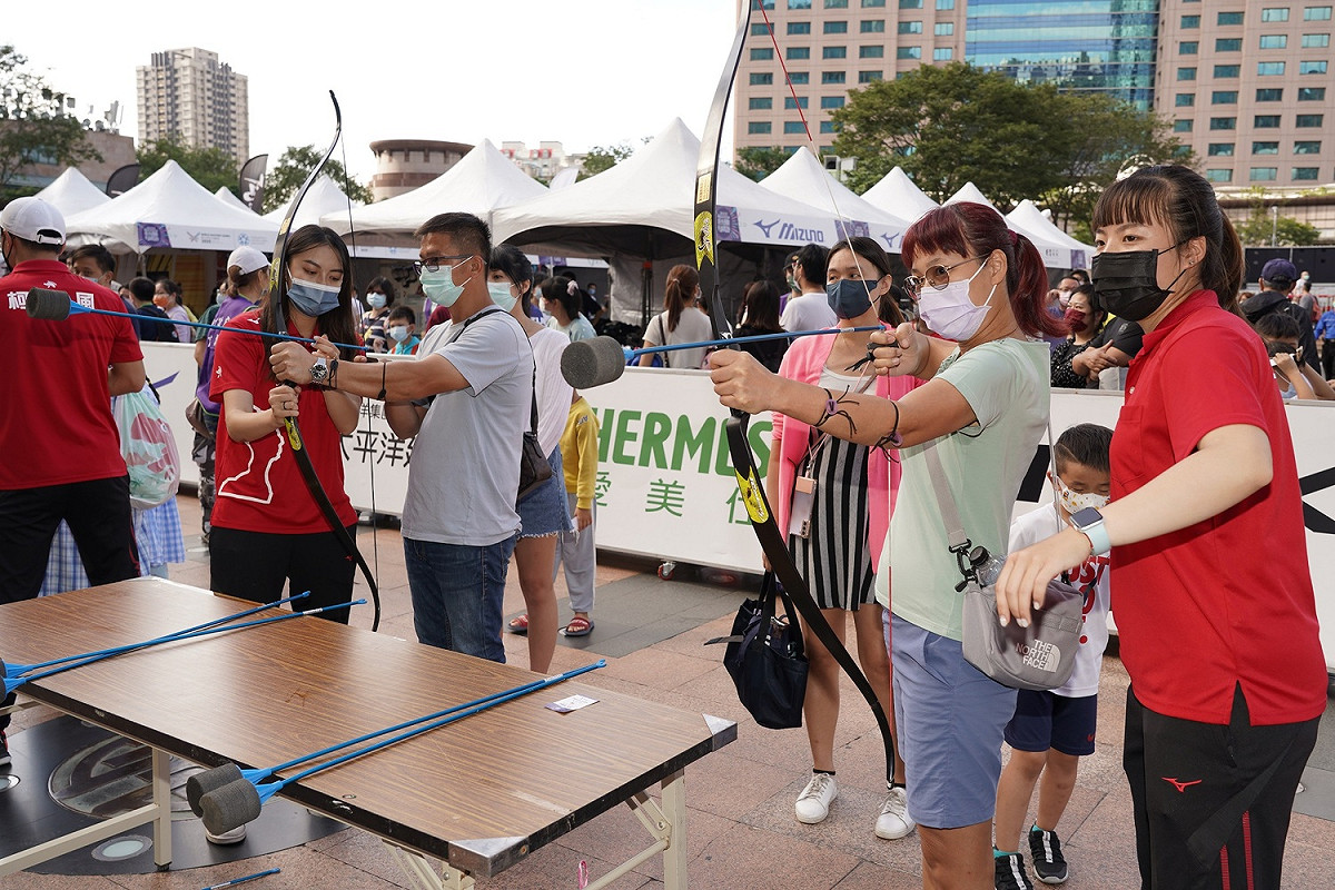 新北凱撒射箭隊主場日首戰在新莊體育園區，歡迎全家大小來為選手加油。 圖：新北市體育處提供