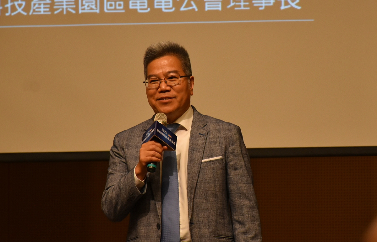 台灣科技產業園區電電公會理事長周光春。 圖：孫家銘攝