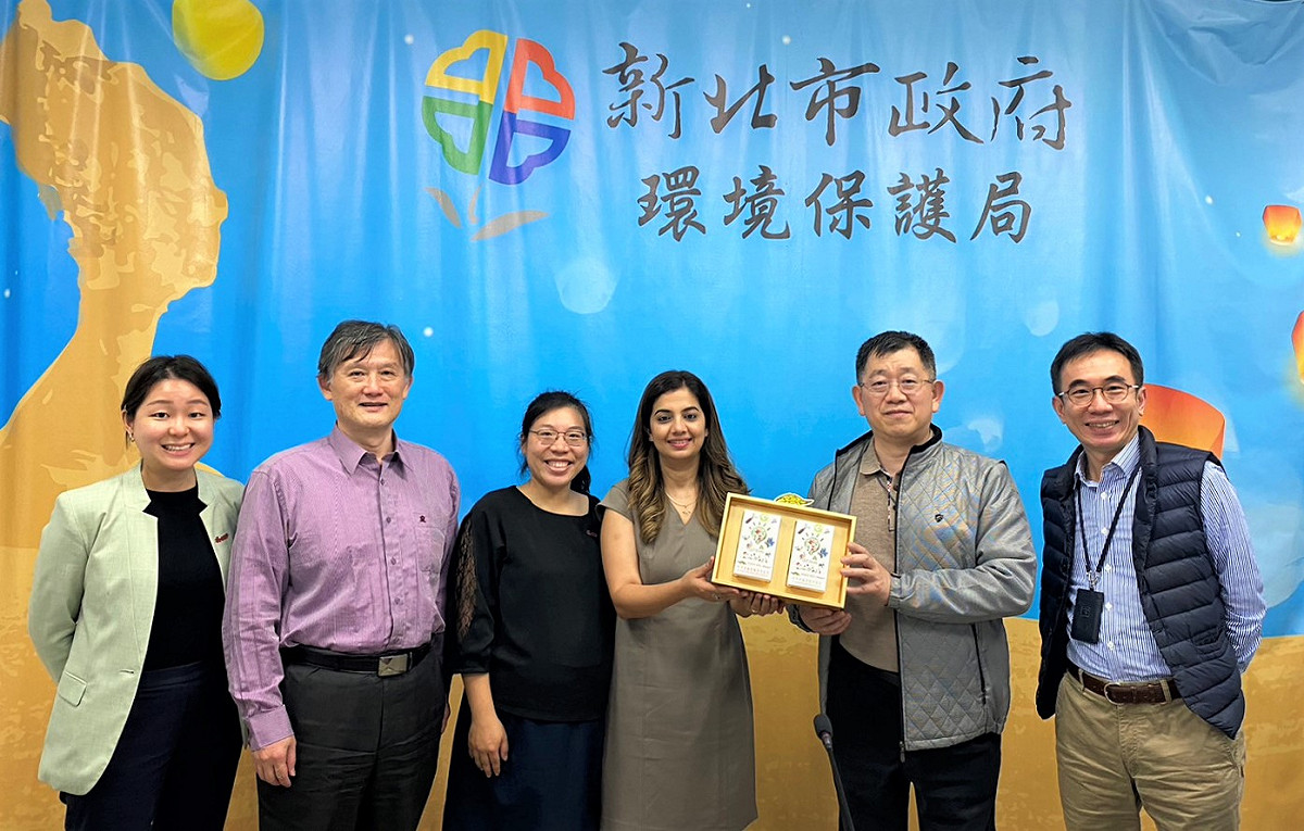 CDP亞洲區代表Karishma Kashyap拜訪新北市交流低碳城市經驗及減碳行動。 圖：新北市環保局提供