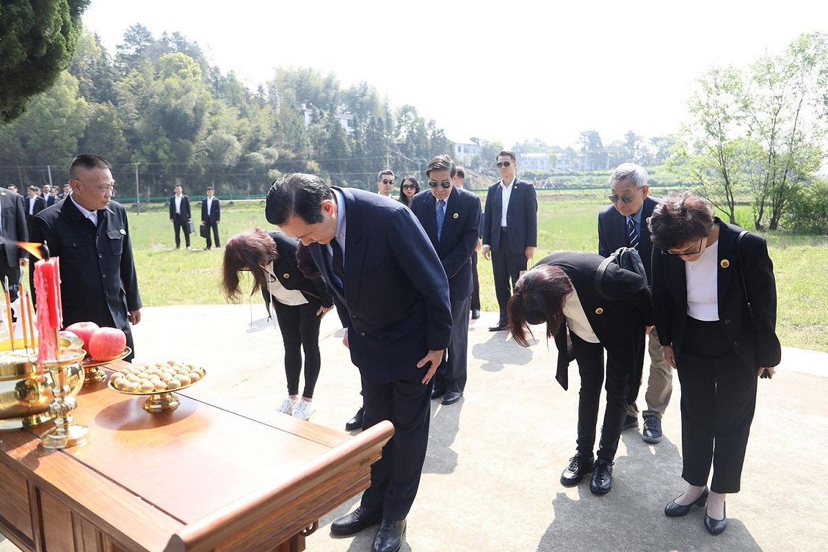 前總統馬英九返回湖南老家祭祖。 圖：馬英九辦公室/提供（資料照）