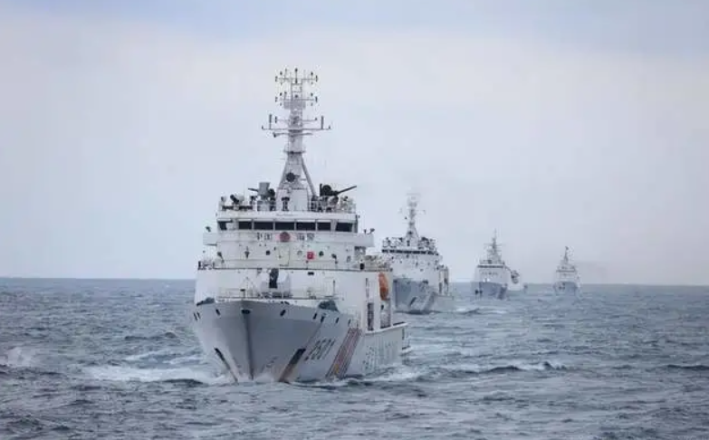 中國海警在釣魚台領海內連續執勤時間，已經超過了80個小時，創下了一個全新的記錄。 圖：翻攝自騰訊網