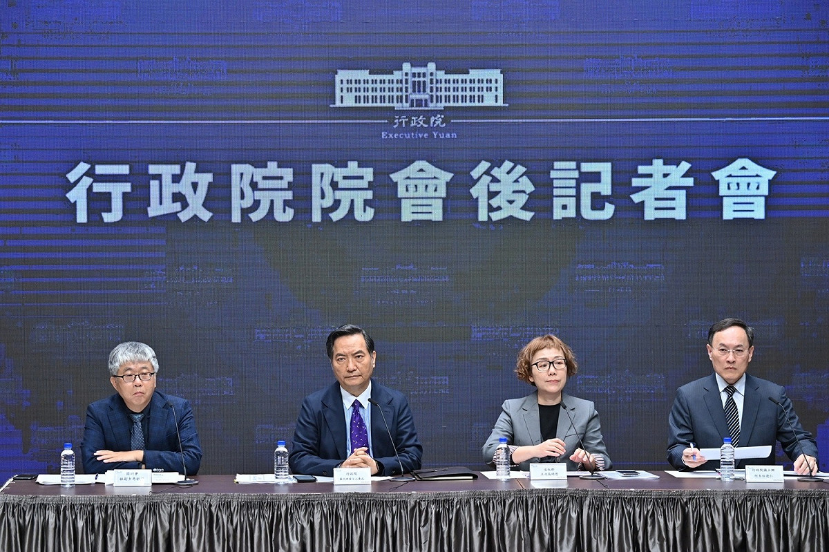 行政院今（6）天舉辦院會後記者會。 圖：行政院提供