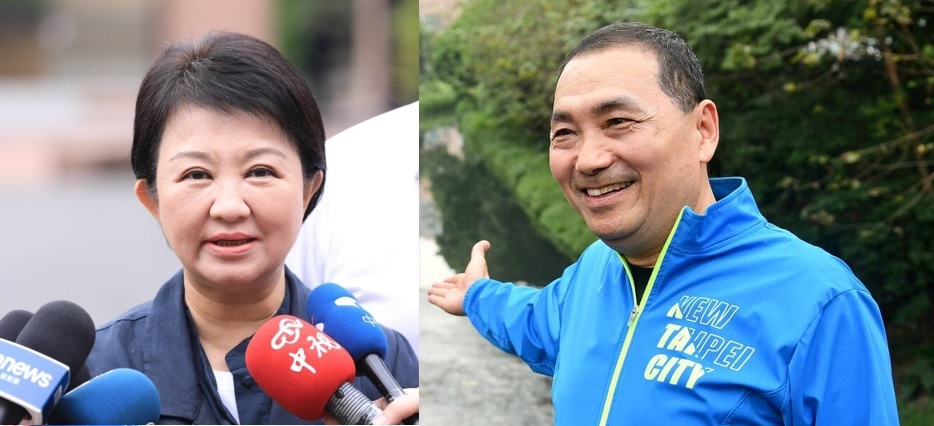 台中市多位市議員表態支持侯友宜參選總統，台中市長盧秀燕滿意度數度超車侯友宜，迄今仍未表態支持任何人。  圖 : 新頭殼合成