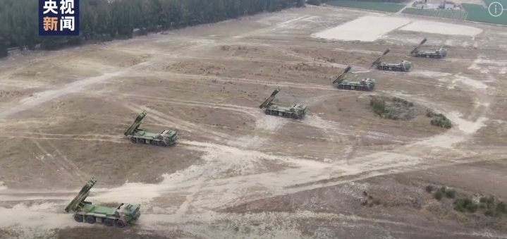中共對台發動為期3天的聯合利劍軍演，解放軍火箭軍亮相。 圖 : 翻攝自央視(資料照片)