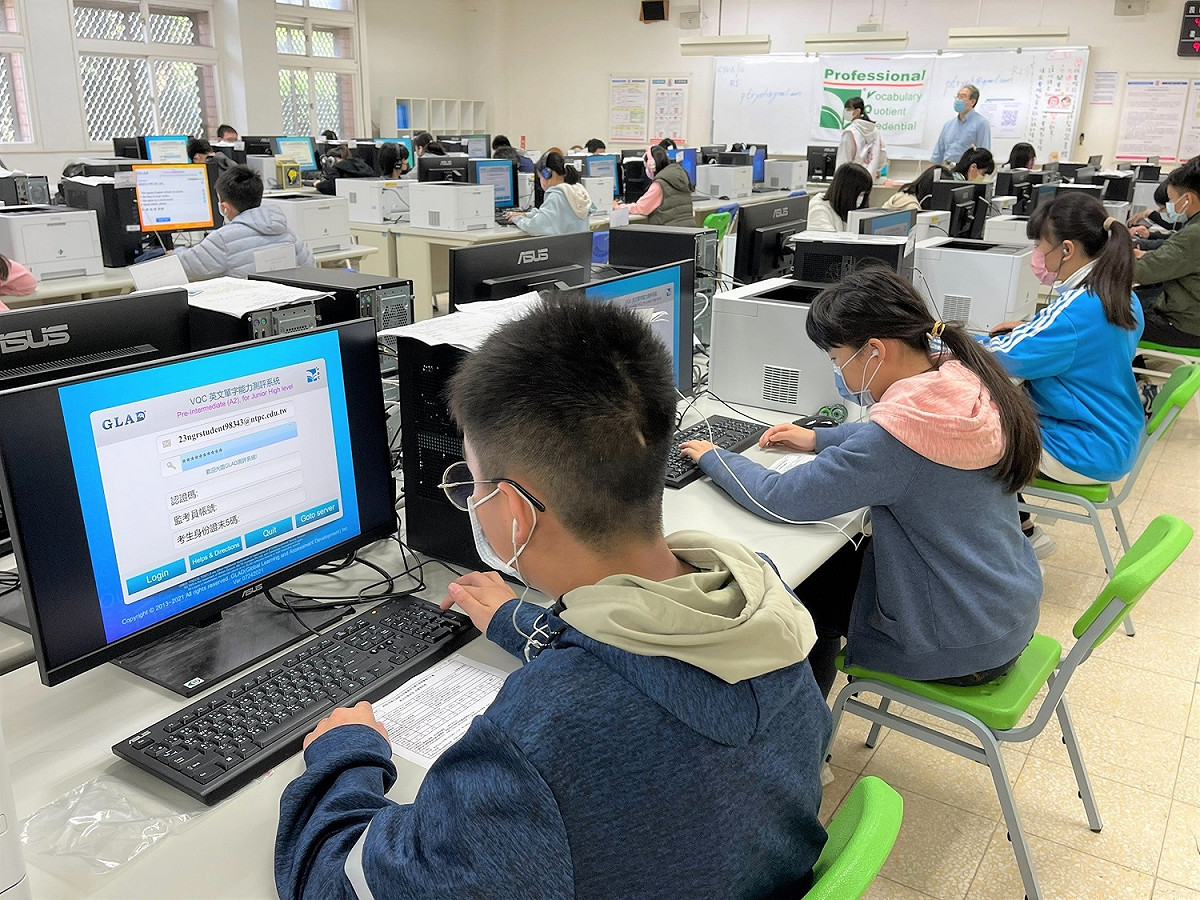 新北市英語菁英盃競賽現場實況。 圖：新北市教育局提供