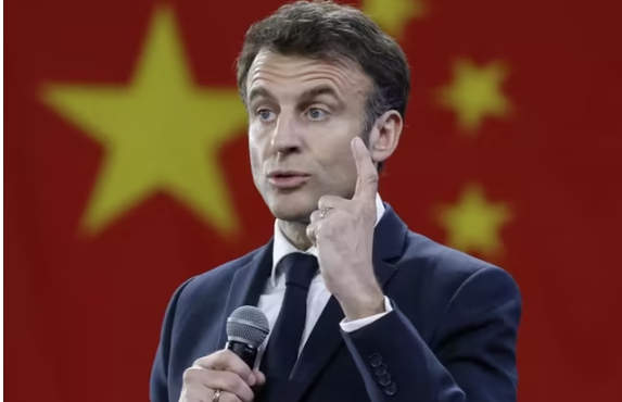法國總統馬克宏訪中，並與中國國家主席習近平發表聯合聲明。 圖 : 翻攝自第一軍情