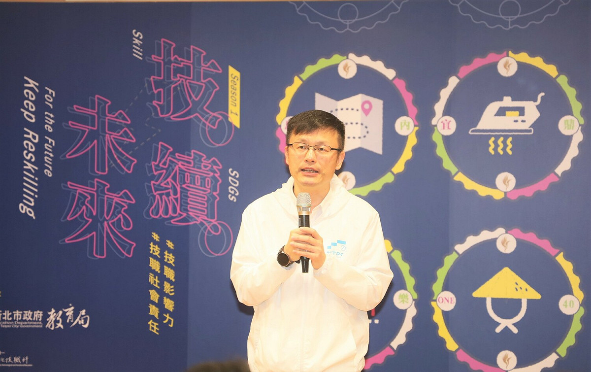 教育局長張明文表示，新北市技職白皮書新增「人文美感」面向，創先倡議「技職社會責任(Vocational Social Responsibility，簡稱VSR)」。 圖：新北市教育局提供