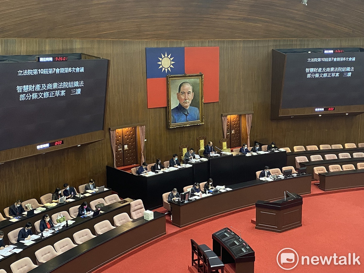 針對中共再度環台軍演，立法院長游錫堃今宣讀朝野黨團發表共同聲明譴責中共。 圖：周煊惠 / 攝