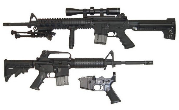 殺傷力強大的 AR-15 突擊步槍。(示意圖) 圖 : 翻攝自維基百科