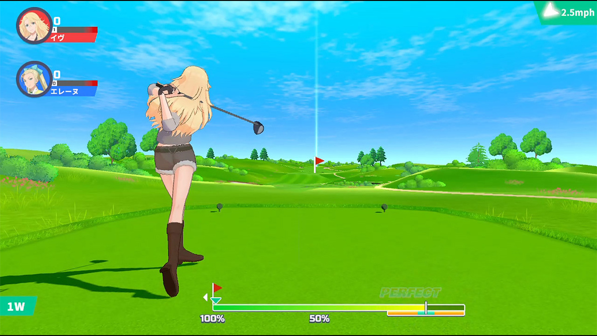 《BIRDIE WING -Golf Girls' Story-》模擬高爾夫球體感，經由 Joy-Con反饋擊球力道提供沉浸高球體驗 圖：HTC/提供