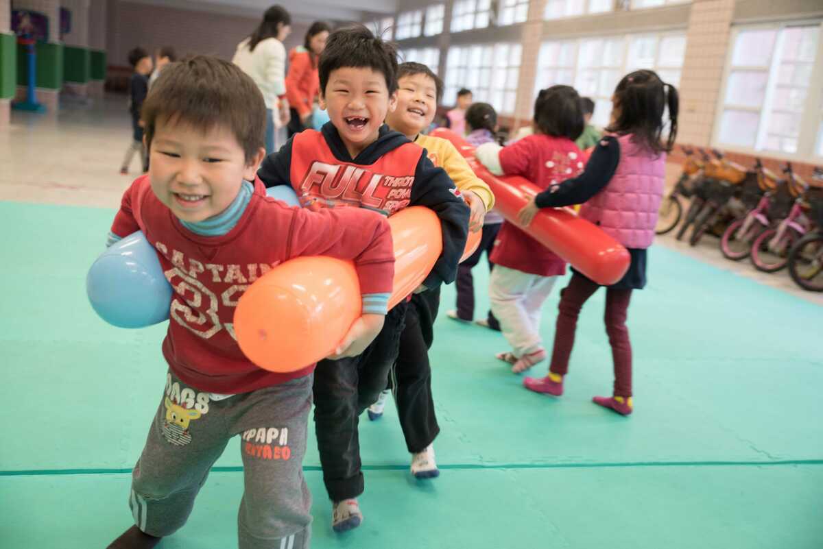 幼生開心的上課（資料照）。 圖：新北市教育局提供