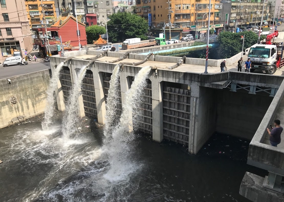 塔寮坑二號抽水站蓄水測試（資料照）。 圖：新北市水利局提供