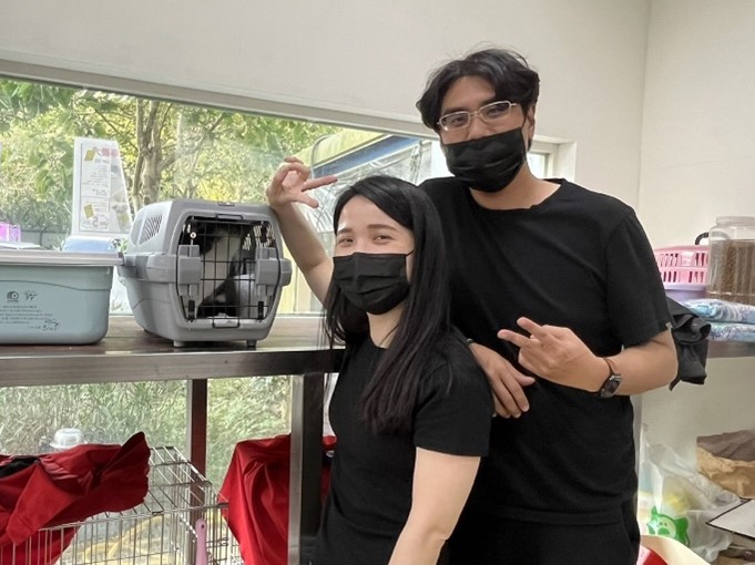 「Rambo」被照顧2個月後越來越健康，親人的個性也讓認養人十分喜愛，順利被認養。 圖：新北市動保處提供