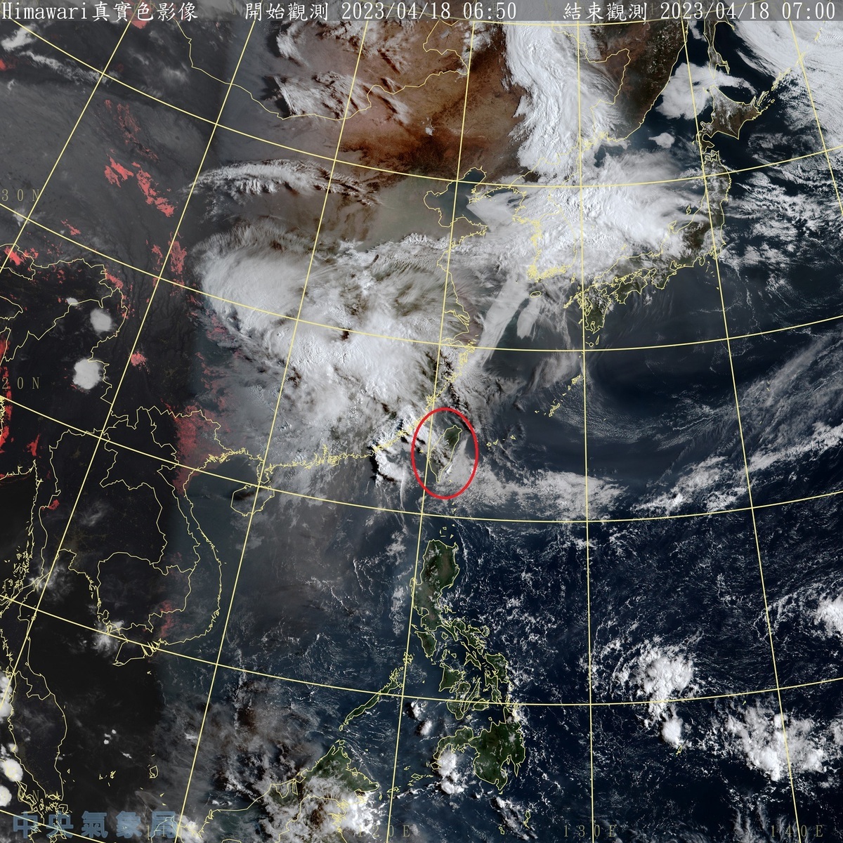 今天全台各地大多是多雲到晴的天氣，只有東部、東南部地區與恆春半島有局部短暫雨，東部與東南部地區並有局部較大雨勢發生的機率。 圖：中央氣象局/提供