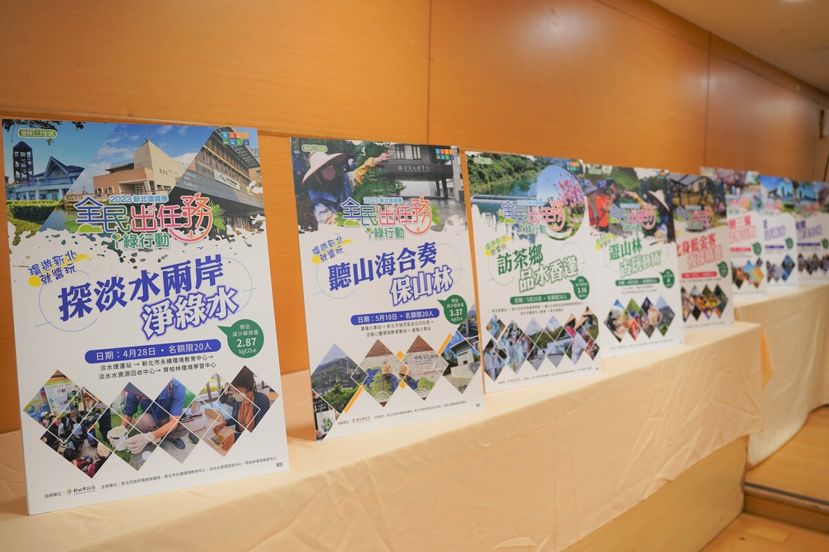 環保局推出8條新北市綠色旅遊路線，4月24日起陸續於活動網站開放報名。 圖：新北市環保局提供