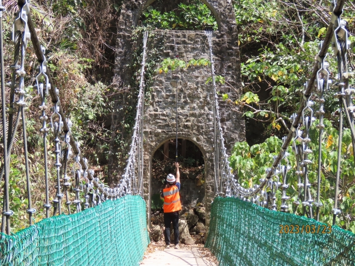 檢測橋樑安全後，發現已有劣化現象。 圖：嘉義林區管理處／提供
