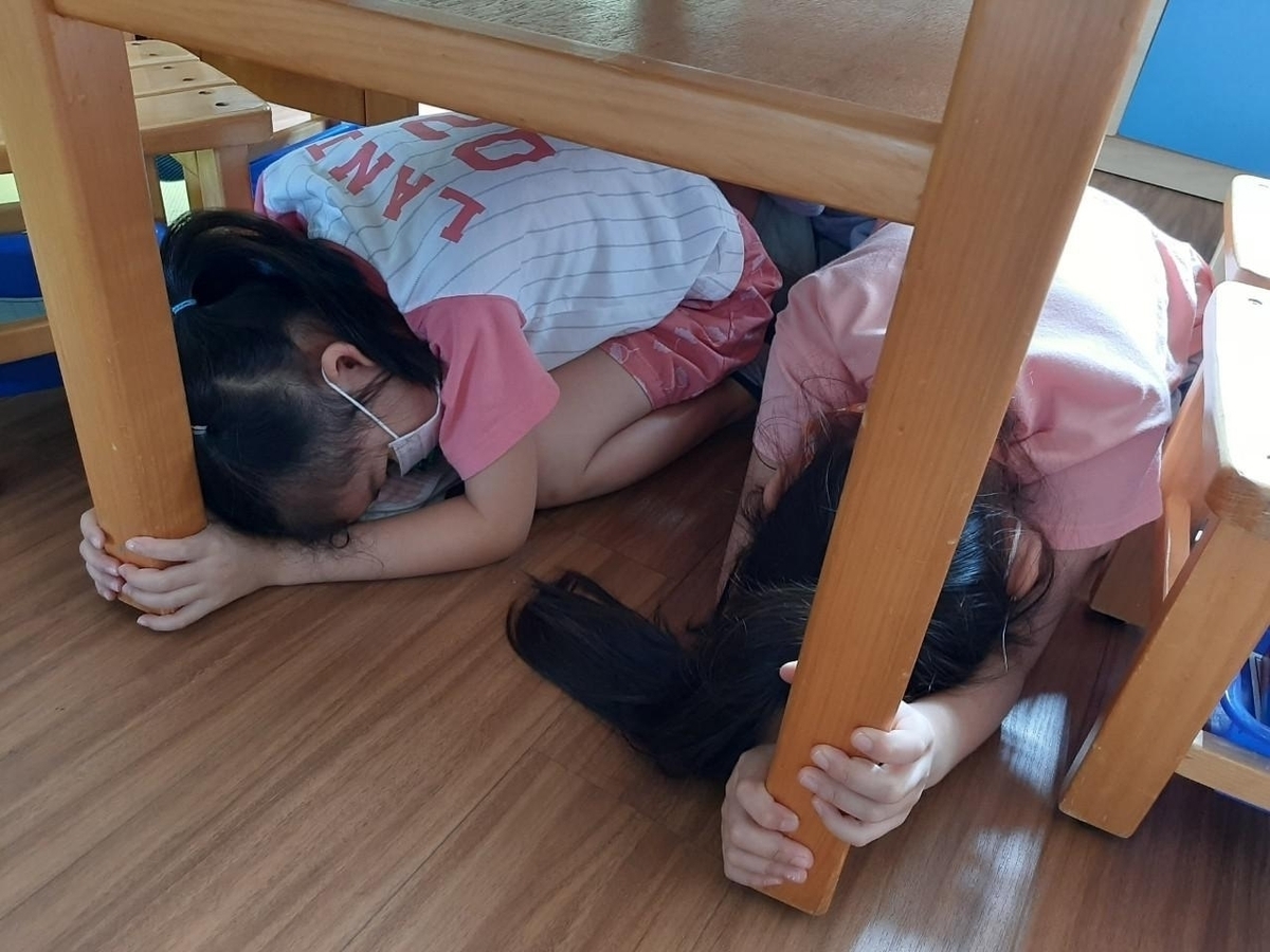 吉慶國小-室內就地掩護。 圖：新北市教育局提供