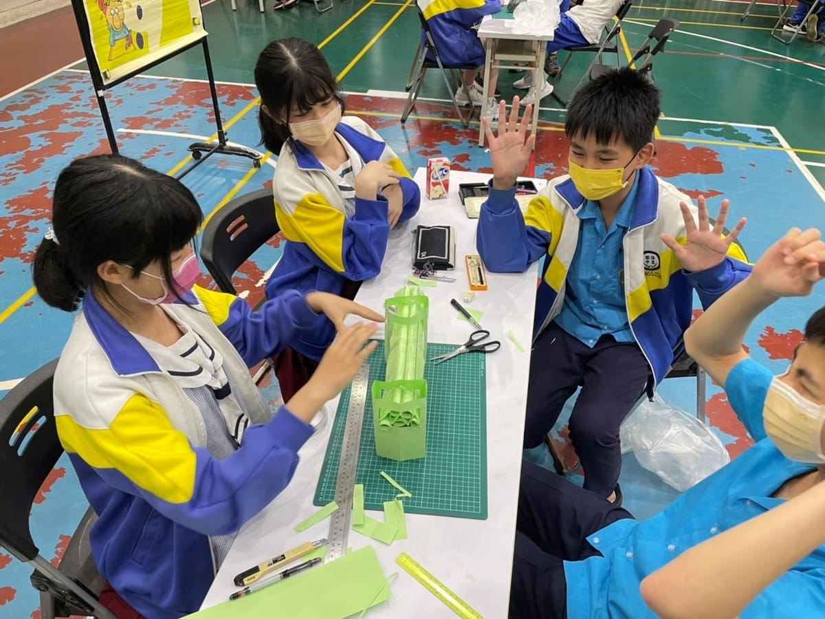 溪崑國中-七年級科技領域「橋梁大探索」防災教育課程。 圖：新北市教育局提供