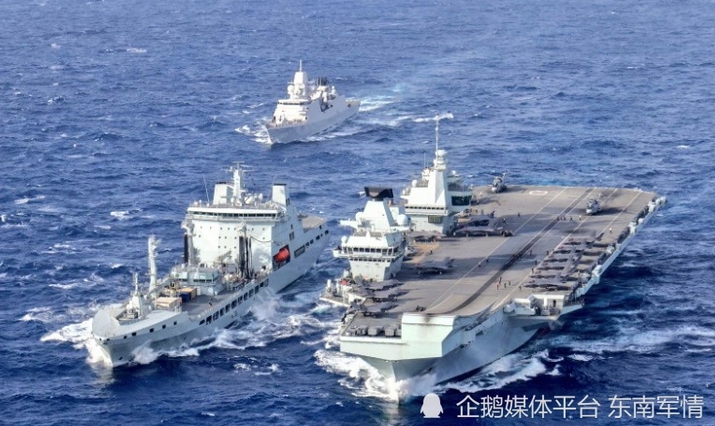 英國伊利莎白航母戰鬥群。 圖 : 翻攝自氣鵝號/東南軍情