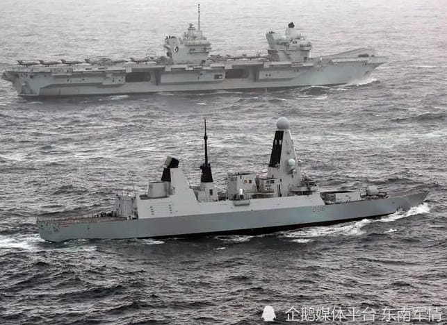 英國海軍戰艦。 圖 : 翻攝自氣鵝號/東南軍情