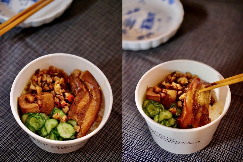 ▲獲米其林必比登殊榮的「一甲子餐飲」，招牌控肉飯漲至每份110元；彰化排隊名店「阿三肉圓」，招牌肉圓也漲到55元。 （圖／記者葉盛耀攝）