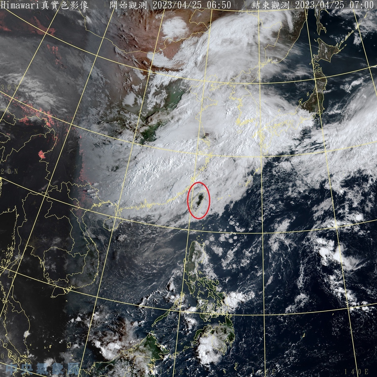 今天北部、東半部地區與馬祖有局部短暫雨，中南部山區也有局部短暫陣雨，其他地區與澎湖、金門以多雲天氣為主。 圖：中央氣象局／提供