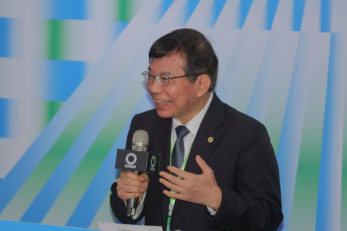 王國材今日出席「2023總統盃黑客松徵件啟動記者會」被問到開放兩岸旅遊的問題。 圖：交通部／提供