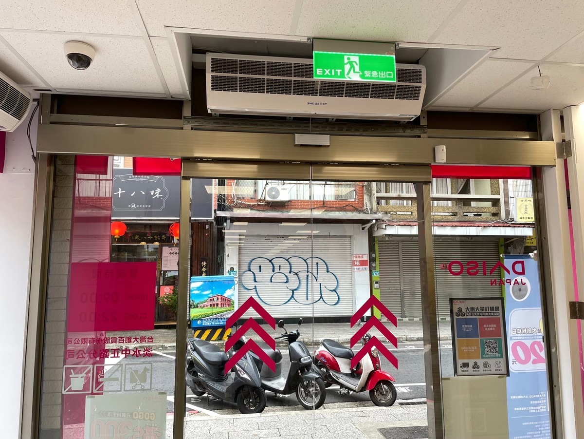 業者裝設空氣門簾，減少冷空氣外洩。 圖：新北市經發局提供