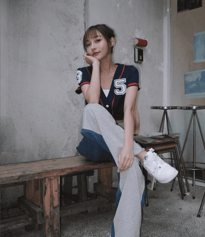 中職樂天桃猿啦啦隊「RakutenGirls」人氣成員林襄，近期人氣水漲船高。 圖：翻攝自IG＠95_mizuki