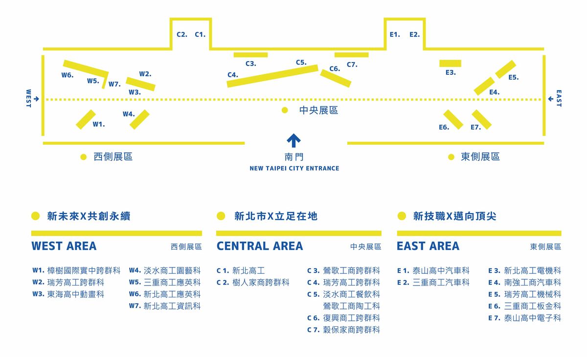 「新未來式New Future」展區平面圖。 圖：新北市教育局提供
