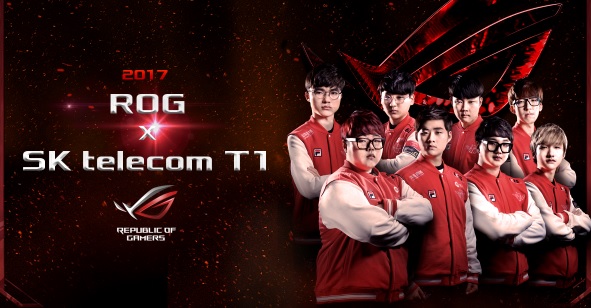 ROG 正式宣佈與LoL英雄聯盟現任世界冠軍隊伍「 SK텔레콤 T1 / SK telecom T1 」締結為盟友 圖：翻攝自ＲＯＧ粉專