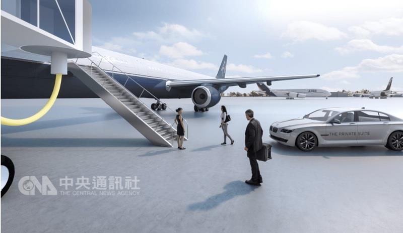 洛杉磯國際機場打造名流富豪使用的候機室，登機由 BMW 7專車親送。（摘自Private Suite網頁） 圖:中央社